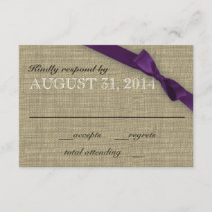 Carte de réponse à la poule violette