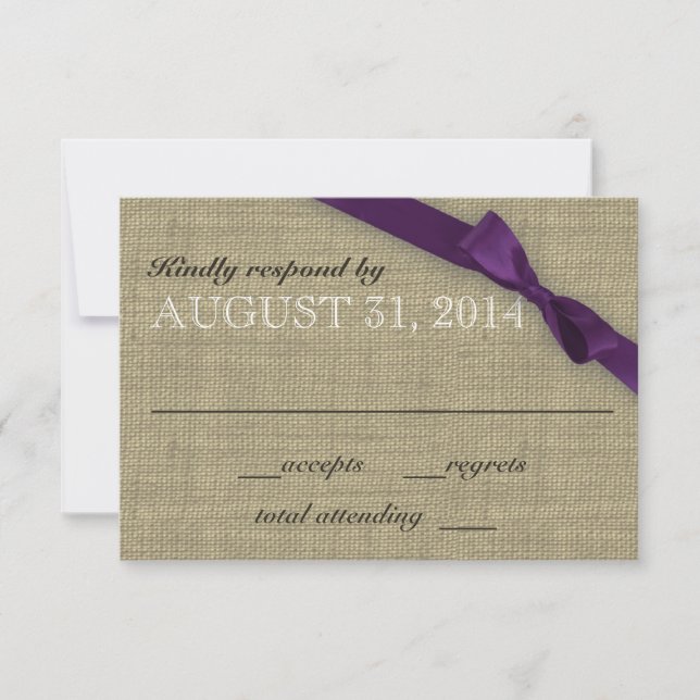 Carte de réponse à la poule violette (Devant)