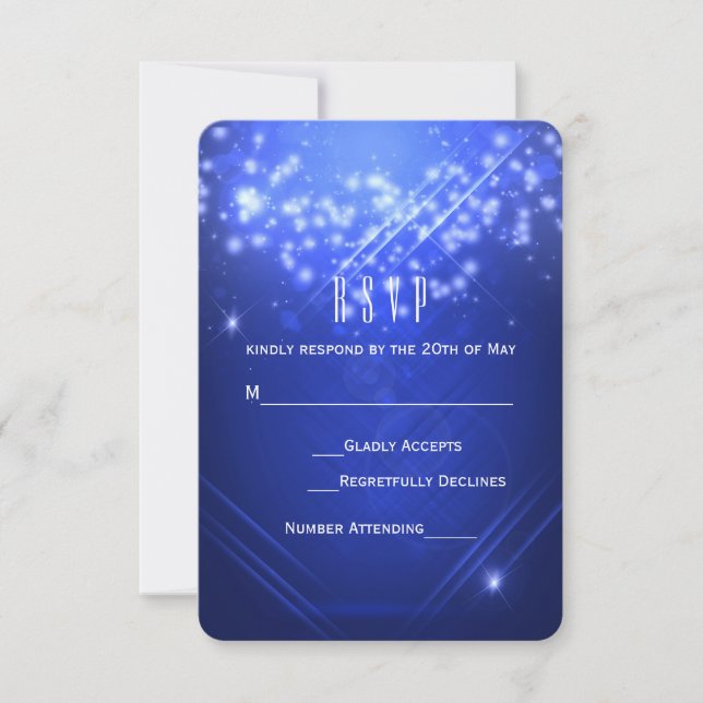 Carte de réponse à la soirée du Blue Sparkle Glamo (Devant)
