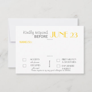Carte de réponse à la suite d'invitation moderne