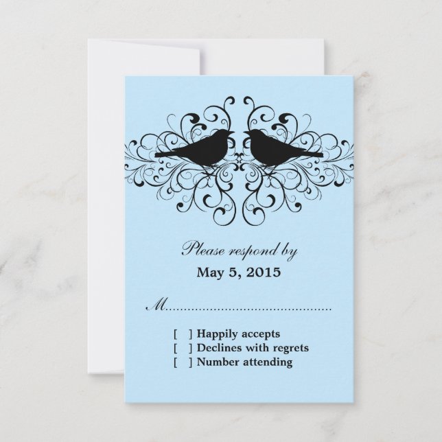 Carte de réponse à l'Inséparable bleu (Devant)