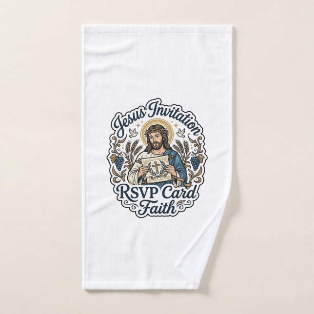 Carte de réponse à l'invitation de Jésus Foi Invit (Serviette à main)