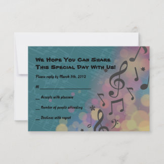 Carte de réponse à l'invitation du Bat mitzvah VIO