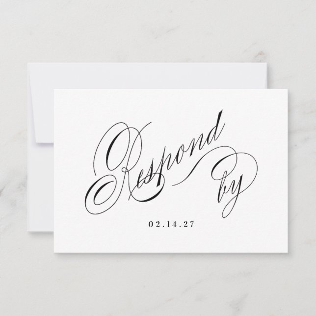Carte de réponse à notre invitation de mariage (Devant)