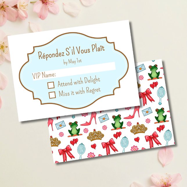 Carte de réponse à une fête de princesse (Créateur téléchargé)