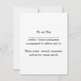carte de réponse amaryllis mariage rouge