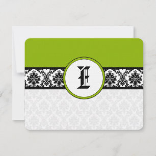 Carte de réponse Apple Green - Texte sur le côté m