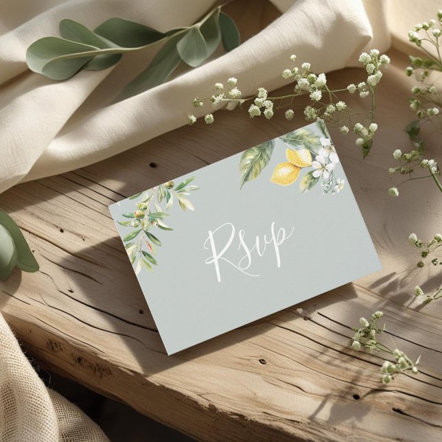 Carte de réponse au menu du citron de la Méditerra (Créateur téléchargé)