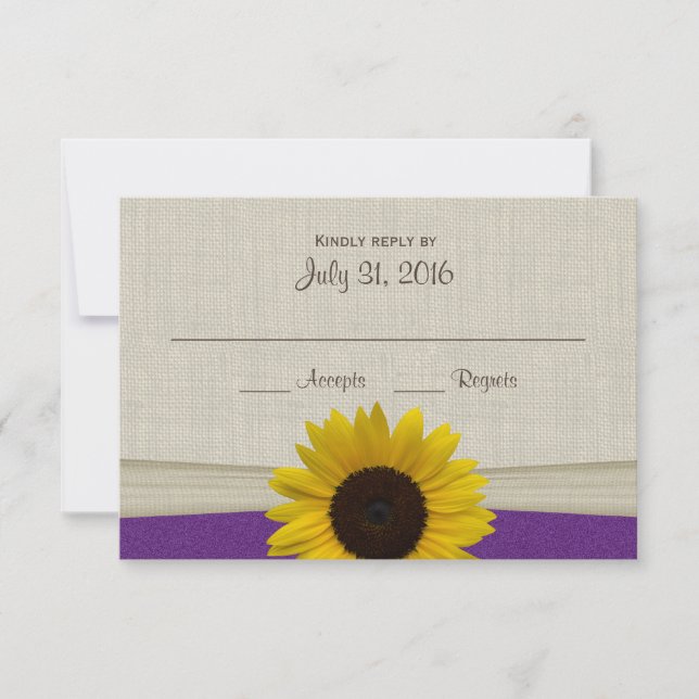 Carte de réponse au tournesol et au pourpre de Bur (Devant)