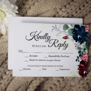 Carte de réponse aux célébrations d'été avec choix