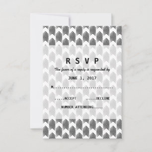 Carte de réponse aux flèches tribales en noir blan