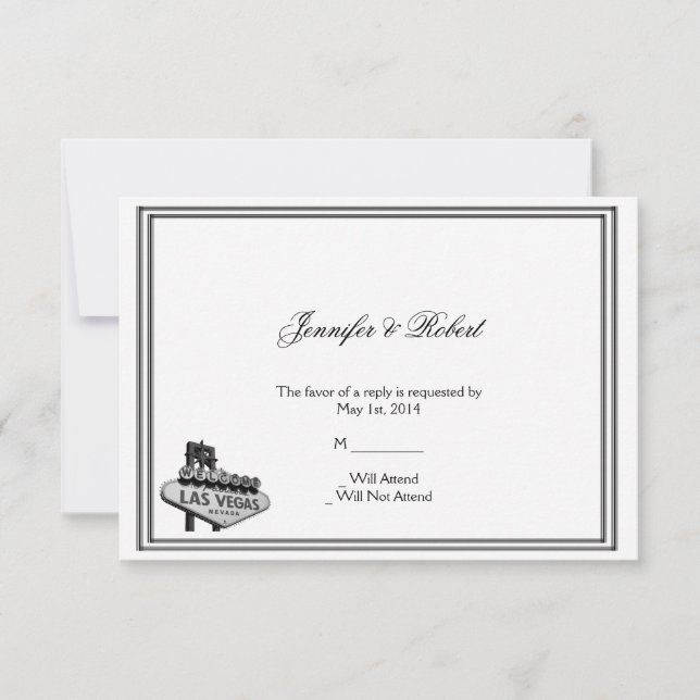 Carte de réponse aux mariages de destination de La (Devant)