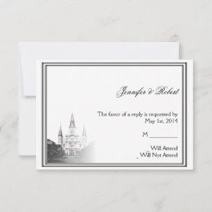 Carte de réponse aux mariages de destination de la