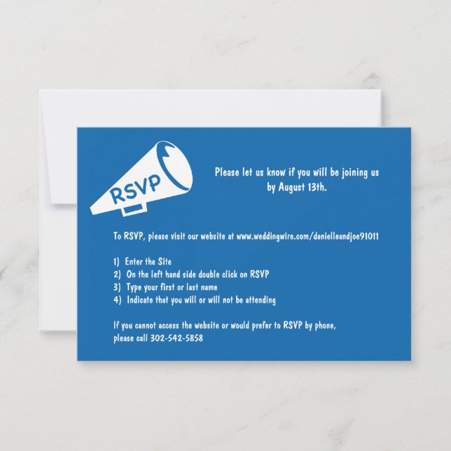 Carte de réponse avec porte-voix (Devant)