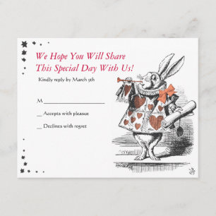 Carte de réponse Bat mitzvah Alice In Wonderland