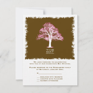Carte de réponse Bat mitzvah Arbre de vie, Chocola