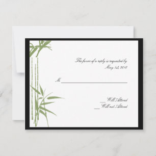 Carte de réponse beauté Bamboo