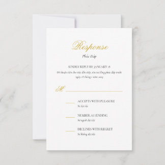 Carte de réponse bilingue vietnamienne en script