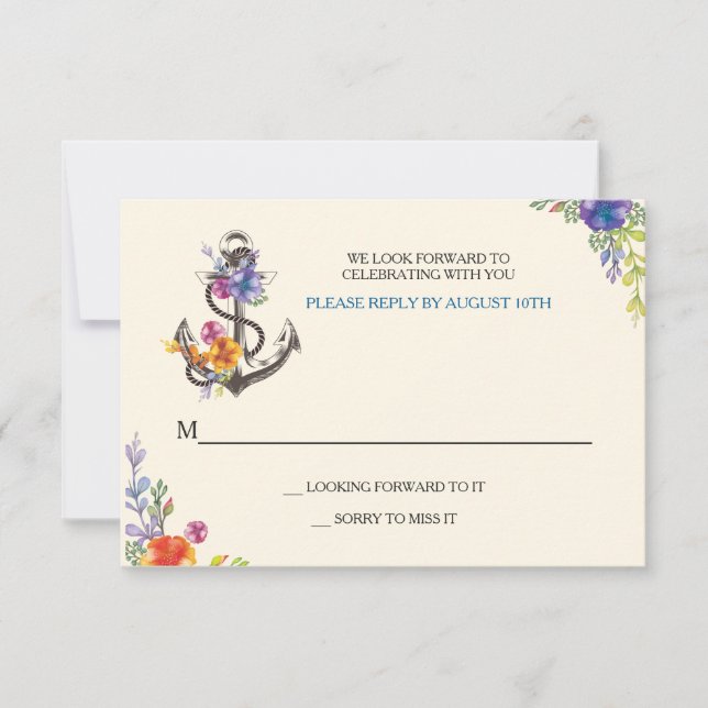 Carte de réponse Bliss nautiques (Devant)