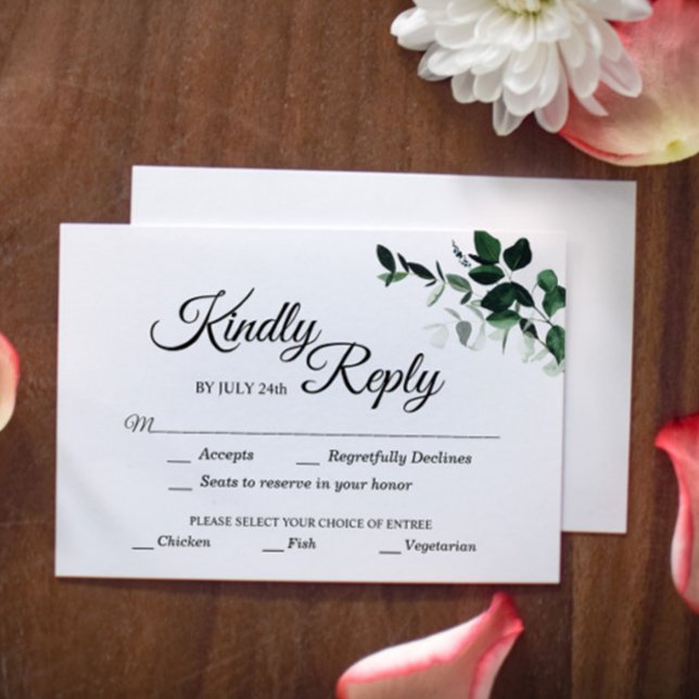 Carte de réponse botanique neutre avec choix de re (Créateur téléchargé)