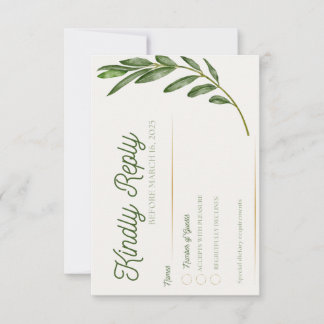 Carte de réponse - Branche d'olive