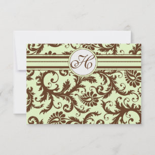 Carte de réponse Brown verte Apple