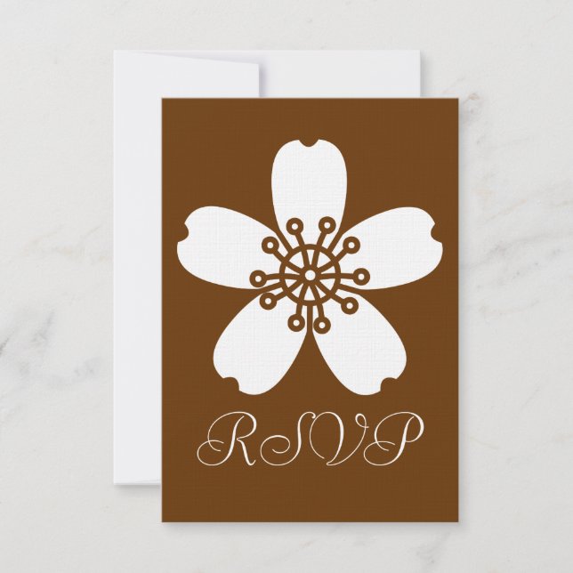 Carte de réponse charmante Sakura au Chocolat (Devant)