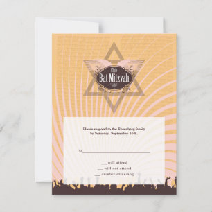 Carte de réponse Club Bar Mitzvah