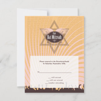 Carte de réponse Club Bar Mitzvah
