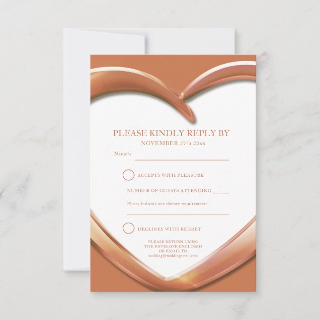 carte de réponse coeur pour les 7 ans de mariage n (Devant)