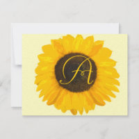 Carte de réponse Country Chic Tournesol