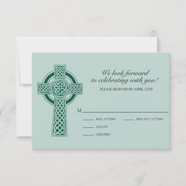 Carte de réponse croix (Devant)