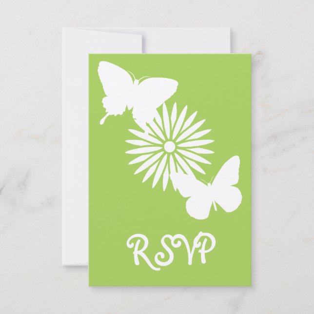Carte de réponse Daisies and Butterflies in Perido (Devant)
