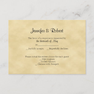 Carte de réponse d'anniversaire de parties