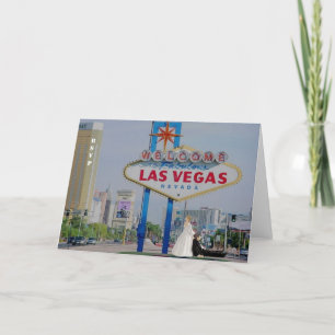 Carte de réponse d'annonce de mariage à Las Vegas