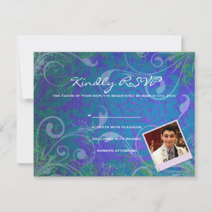 CARTE DE RÉPONSE DE BAR MITZVAH Collage de photos