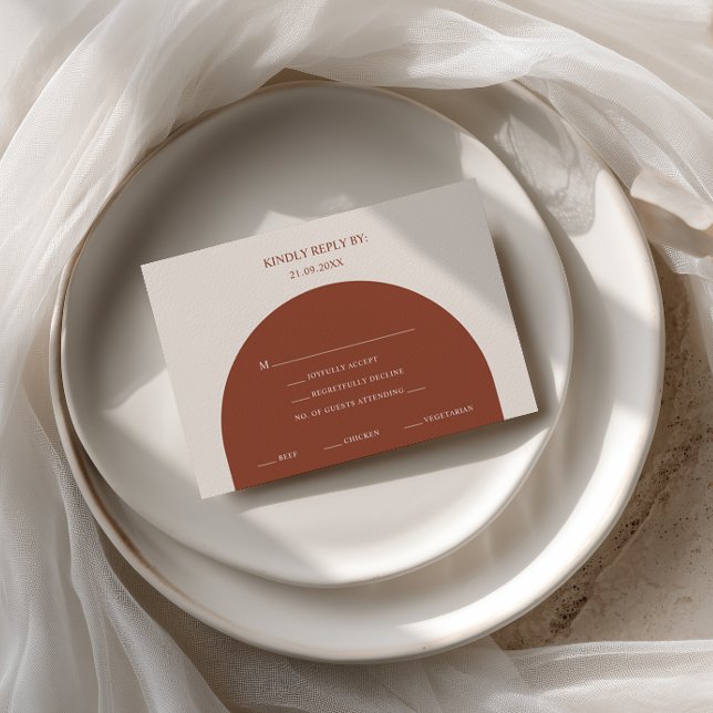 Carte de réponse de choix de repas Arch Orange Brû (Créateur téléchargé)