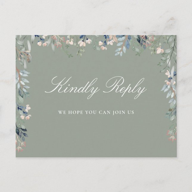 Carte de réponse de demande de chanson en vert sau (Devant)