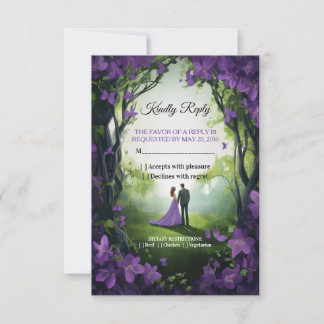 Carte de réponse de jardin enchanté fantaisiste