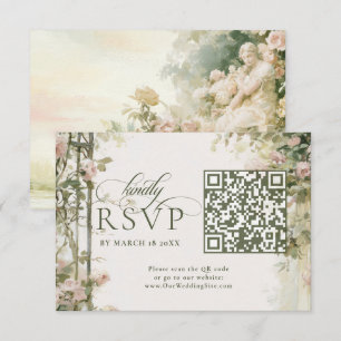 Carte de réponse de jardin Régence florale avec co