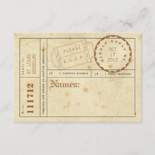 Carte de réponse de l'onglet Billets vintages