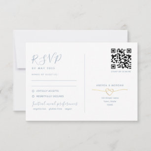 Carte de réponse de mariage à double fonction avec