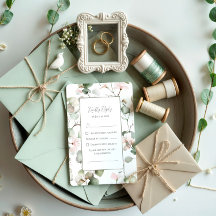 Carte de réponse de mariage à l'aquarelle d'eucaly