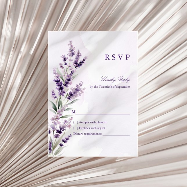 Carte de réponse de mariage à l'aquarelle florale  (Créateur téléchargé)