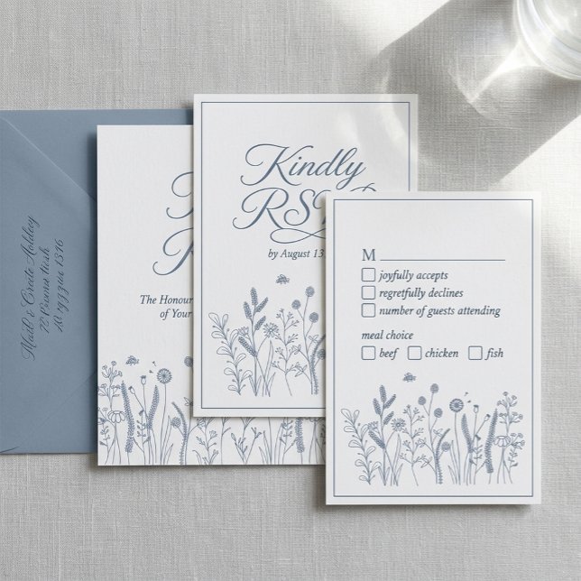 Carte de réponse de mariage à l'écriture élégante  (Créateur téléchargé)