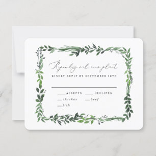 Carte de réponse de mariage à motif géométrique do