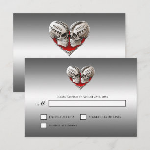 Carte de réponse de mariage alternatif Halloween g