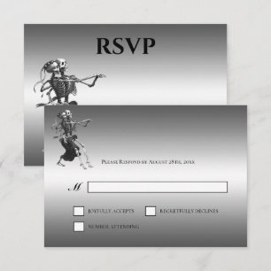 Carte de réponse de mariage alternatif Halloween g