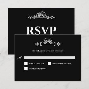 Carte de réponse de mariage alternatif Halloween g