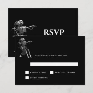 Carte de réponse de mariage alternatif Halloween g